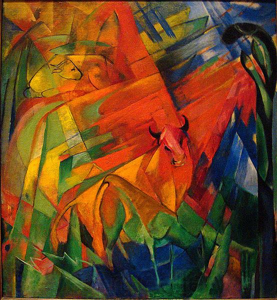 Franz Marc Animals in a Landscape Germany oil painting art